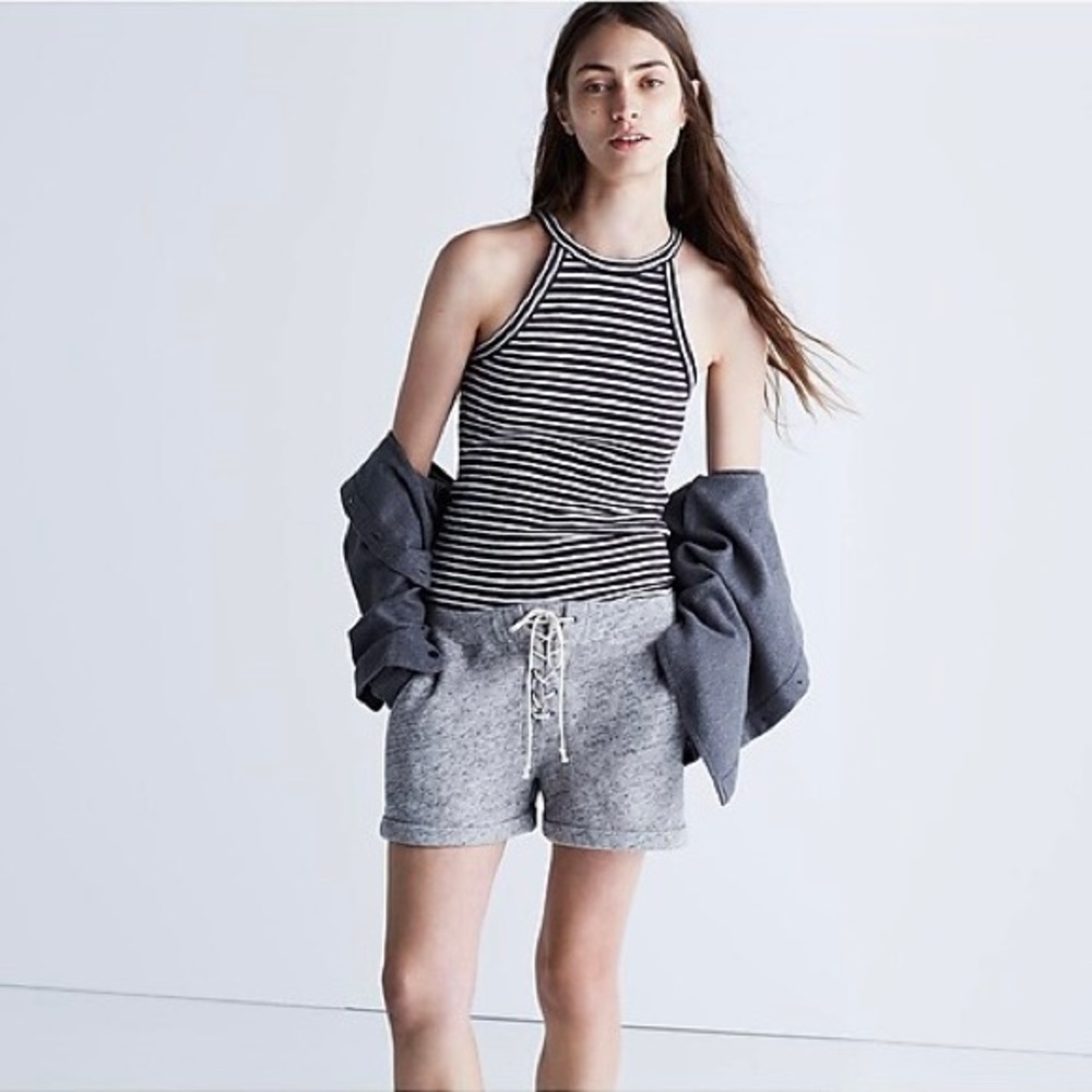 Madewell Timeoff Striped High Neck Tank Top